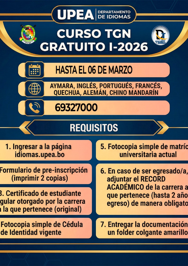 CURSOS TGN I/2026